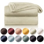 Couverture polaire 150 x 200 - plaid beige plaid pour canap plaid cocooning - couverture polaire epaisse ...