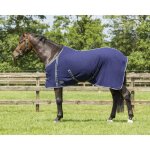 Couverture polaire pour cheval avec sangle q - essentials - bleu - 175 cm (longueur totale: 225 cm)