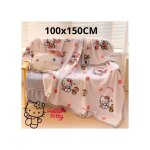 Couverture en polaire hello kitty 100x150 cm ? plaid doux et chaud pour enfants Couverture en polaire hello kitty 100x150 cm ? plaid doux et chaud pour enfants