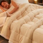 Couverture polaire pour lit double 200cmx230cm couverture dhiver douce et chaude en flanellebeigelinge ... Couverture polaire pour lit double 200cmx230cm couverture dhiver douce et chaude en flanellebeigelinge ...