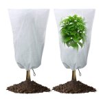 Couverture de protection contre le froid pour plantes 08 m de large 1 m de haut avec cordon de serrage ...