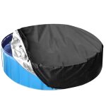 Couverture ronde pour baignoire de jacuzzi chien - protection anti - uv - noir Couverture ronde pour baignoire de jacuzzi chien - protection anti - uv - noir