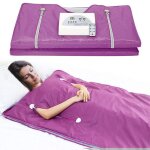 Couverture sauna infrarouge couverture de sauna domestique portable minuteur 180 x 80 cm pour la d�sintoxicati ...