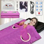 Couverture sauna infrarouge avec t�l�commande 2 zones far infrared sauna blanket professionnel portatif ...