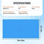 Couverture solaire pour piscine - vevor - 853 x 427 m - b�ches solaires rectangulaires pour piscine - ...