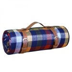 Couverture de pique - nique tapis nappe imperm�able - 200 x 200 cm - carreaux multicolores - linxor