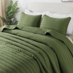 Couvre lit 2 personnes 200x220 cm vert dessus lits douce jet� lit boutis couverture matelass� 200 � 220 ...
