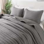 Couvre lit 2 personnes 270x300 cm gris dessus lits douce jet� lit boutis couverture matelass� 270 � 300 ...