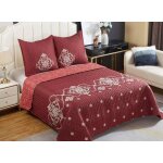 Couvre - lit matelassé - b - 1 - 121 - 220x240cm - 2 taies 65x65cm - rouge - imprimé double face Couvre - lit matelassé - b - 1 - 121 - 220x240cm - 2 taies 65x65cm - rouge - imprimé double face