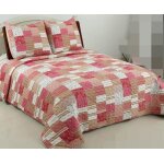 Couvre - lit matelass - morzine - 230x250cm - 2 taies 65x65cm - imprim double face - lavable  32