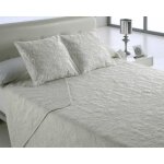 Couvre - lit boutis - casa campo - vegas - 245x260 cm - blanc ivoire - 100% microfibre - l�g�re - moderne ...