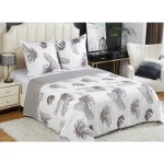 Couvre - lit boutis pais matelass - b - 1 - 159 - 220x240cm - 2 taies 65x65cm - gris - lavable