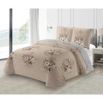 Couvre - lit boutis �pais matelass� 220x240cm avec 2 taies 65x65cm m23 - 6059