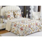 Couvre - lit boutis �pais matelass� - fanny & c�line - 220x240cm - 2 taies 65x65cm - jaune - lavable