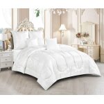 Couvre lit - brenda - 5 pcs - blanc - 220 x 240 cm - 100% polyester - lavable Couvre lit - brenda - 5 pcs - blanc - 220 x 240 cm - 100% polyester - lavable