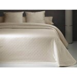 Couvre - lit - carmina - 90 cm - tissu jacquard - design uni avec reliefs