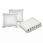 Couvre lit + taies 260 x 240 cm chlo� creme