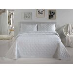 Couvre - lit d�coratif - pierre cardin - lit 135 cm - blanc c4 - 235x270 cm - microfibre - comprend housse ...