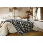 Couvre - lit gabriel - motif pied de poule - 240 x 260 cm