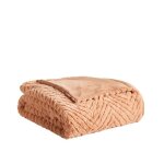 Couvre - lit luxe orange fonc 180 x 220