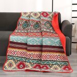 Couvre - lit matelass� 150x200 cm en coton 100% pour 1 personne dessus de lit jetee de lit