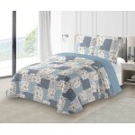 Couvre - lit matelass et epais 220x240cm avec 2 taies 65x65cm m23 - 6016