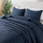 Couvre - lit patchwork matelass� 220x240 cm pour 2 personnes motif floral bleu jetee de lit