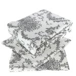 Couvre - lit quilt matelass avec 2 taies doreiller 40x40 cm - noir et blanc ornament j - 066 180x220 ...