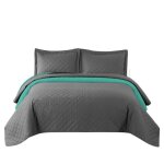 Couvre - lit tutumi inez jet de lit gris 240x220x1cm