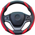 Couvre volant en cuir pour voiture - couvre de volant universal 37 - 38cm noir couvre volant respirante ...