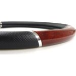 Couvre volant noir simili bois