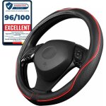 Couvre volant voiture rouge noir simili cuir taille universel 37 - 38 cm accessoires auto decoration ... Couvre volant voiture rouge noir simili cuir taille universel 37 - 38 cm accessoires auto decoration ...