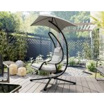 Cozumel - fauteuil suspendu avec pare - soleil - en tissu - noir / beige