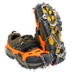 Crampons dalpinisme antidrapants en acier inoxydable  19 dents couvre - chaussures pour glace et neige ...