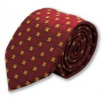 Cravate bordeaux petites fleurs