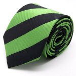 Cravate club verte et noire finitions main