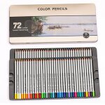 Crayons de couleur 72 couleurs 38x188 x 2 cm crayons de couleur � base dhuile bo�te en fer sp�cial pour ...