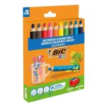 Crayons de couleur - bic - kids - 10 crayons - multicolore - multi - surfaces
