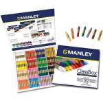 Crayon de couleur - manley - 124 - 24 pices - cire douce - assorties - pour enfants