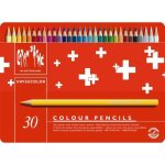 Crayons de couleur - caran d'ache - swisscolor - tui mtal de 30 - mine 2, 8 mm - bois de cdre
