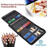 Crayons de dessin - 96pcs - kit professionnel - couleurs mixtes - pour enfants et adultes