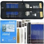 Crayon dessin kit artiste matriel dessin 37 pices crayons graphite fusain pour enfants adultes professionnel ...