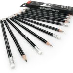 Crayons graphite hb sans gluten bruynzeel avec pointe en caoutchouc - boîte de 12 Crayons graphite hb sans gluten bruynzeel avec pointe en caoutchouc - boîte de 12