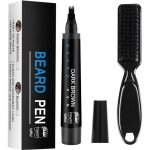 Crayon de remplissage de barbe � 4 fourches stylo � barbe crayon de coloration de moustache imperm�able ...