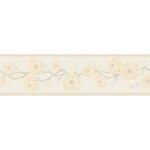 A. s. creation only borders 11 384317 frise murale intiss� floraux 5. 00 x 0. 17 m beige