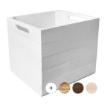 Cube de rangement en bois blanc compatible tagres kallax et expidit 33x37x33cm - creative deco