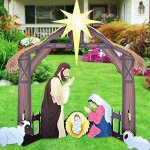 Crche dextrieur dcoration extrieure de nol scne de nol rsistante aux ensemble de dcoration de ...