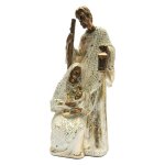 Cr�che de no�l personnage grande taille 39cm nativit� d�coration vitrine couleur blanc dor�