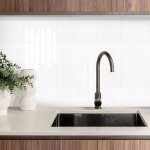 Cr�dence adh�sive pour cuisine blanc 10 pi�ces carrelage adhesif mural salle de bain 3d m�tro autocollant ...