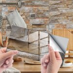 Credence adhesive pour cuisine imperm�able carrelage adhesif mural salle de bain stickers carrelage cuisine ...